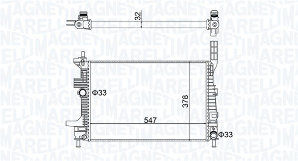 MAGNETI MARELLI Vízhűtő BM1597_MM