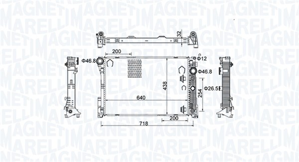 MAGNETI MARELLI Vízhűtő BM1598_MM