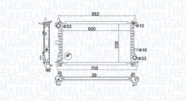 MAGNETI MARELLI Vízhűtő BM1599_MM