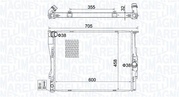 MAGNETI MARELLI Vízhűtő BM1607_MM