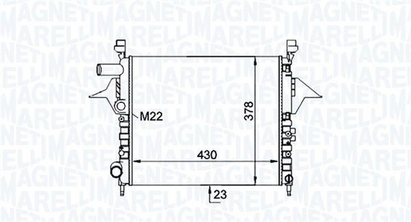 MAGNETI MARELLI Vízhűtő BM1612_MM