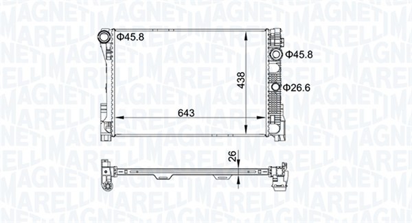 MAGNETI MARELLI Vízhűtő BM1613_MM