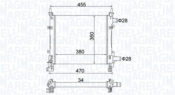 MAGNETI MARELLI Vízhűtő BM1619_MM