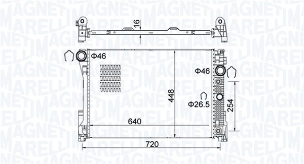 MAGNETI MARELLI Vízhűtő BM1633_MM