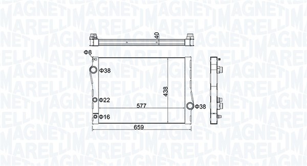 MAGNETI MARELLI Vízhűtő BM1635_MM