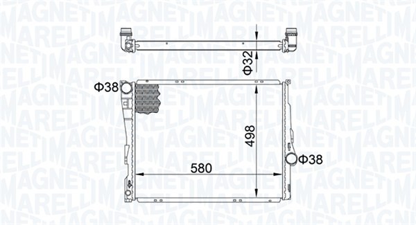 MAGNETI MARELLI Vízhűtő BM1636_MM