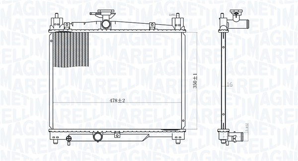 MAGNETI MARELLI Vízhűtő BM1648_MM