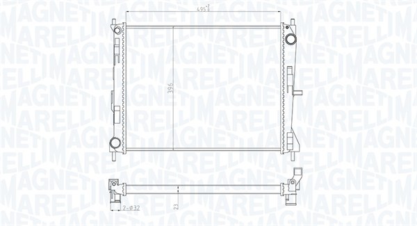 MAGNETI MARELLI Vízhűtő BM1653_MM