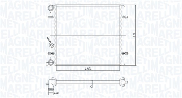 MAGNETI MARELLI Vízhűtő BM1667_MM