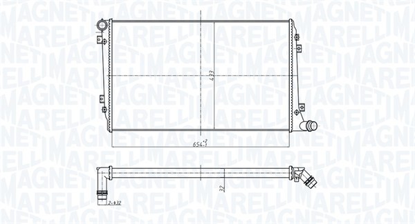 MAGNETI MARELLI Vízhűtő BM1673_MM