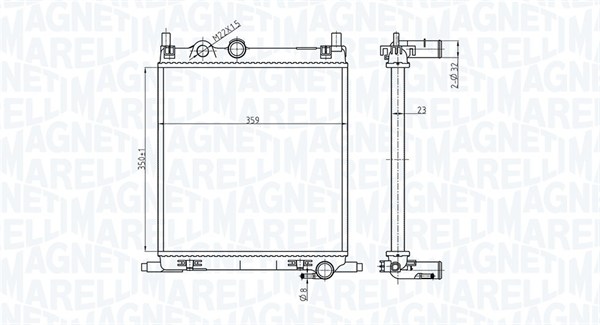 MAGNETI MARELLI Vízhűtő BM1675_MM