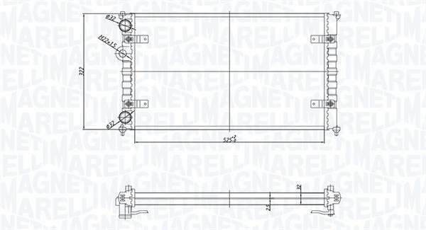 MAGNETI MARELLI Vízhűtő BM1677_MM