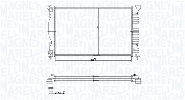 MAGNETI MARELLI Vízhűtő BM1682_MM