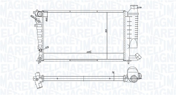 MAGNETI MARELLI Vízhűtő BM1684_MM