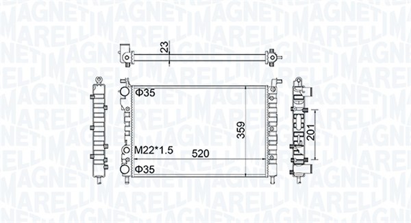 MAGNETI MARELLI Vízhűtő BM1711_MM