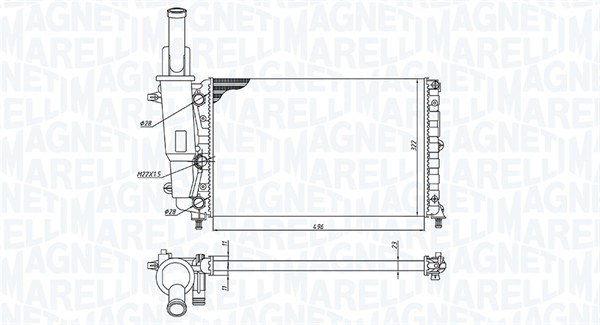 MAGNETI MARELLI Vízhűtő BM1712_MM