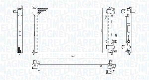 MAGNETI MARELLI Vízhűtő BM1713_MM