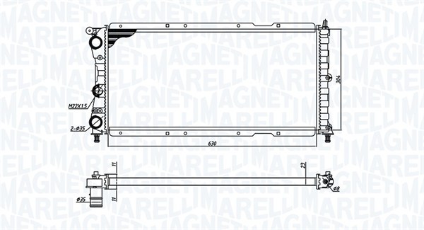 MAGNETI MARELLI Vízhűtő BM1714_MM