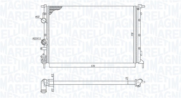 MAGNETI MARELLI Vízhűtő BM1717_MM