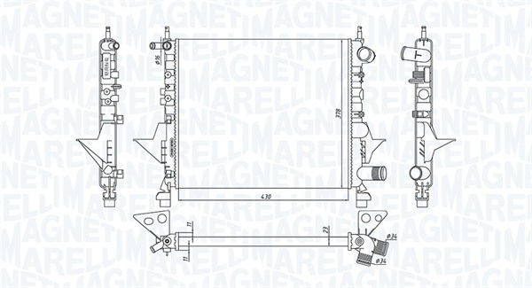 MAGNETI MARELLI Vízhűtő BM1718_MM