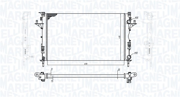 MAGNETI MARELLI Vízhűtő BM1719_MM