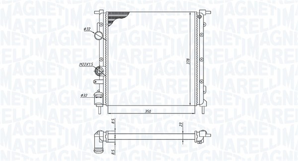 MAGNETI MARELLI Vízhűtő BM1721_MM