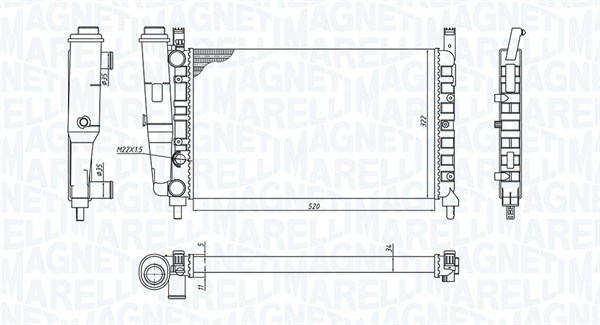 MAGNETI MARELLI Vízhűtő BM1724_MM