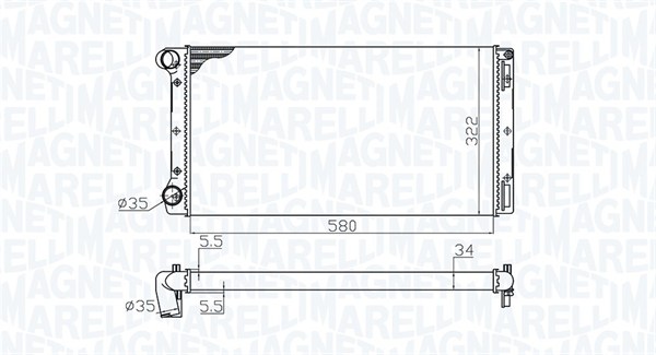 MAGNETI MARELLI Vízhűtő BM172_MM