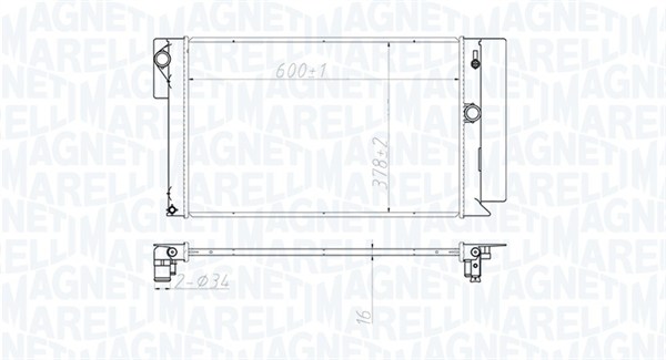 MAGNETI MARELLI Vízhűtő BM1731_MM