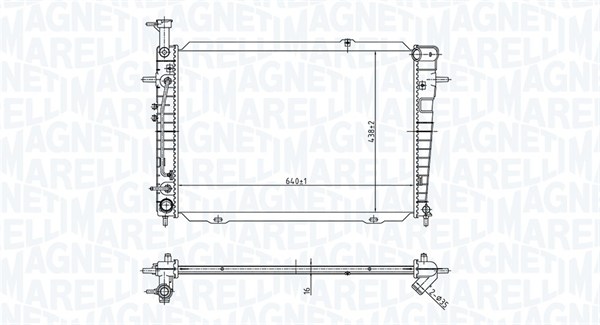 MAGNETI MARELLI Vízhűtő BM1733_MM