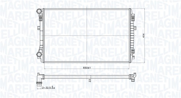 MAGNETI MARELLI Vízhűtő BM1734_MM