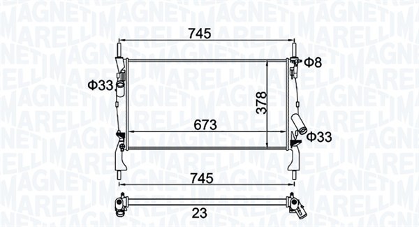 MAGNETI MARELLI Vízhűtő BM1739_MM