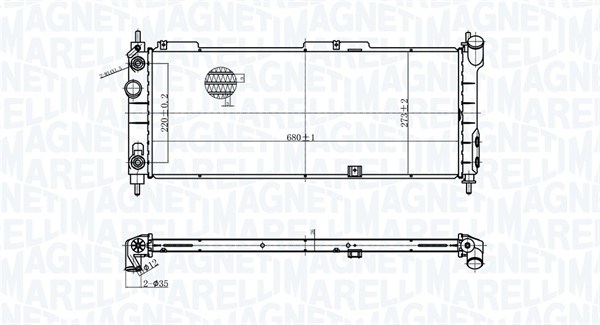 MAGNETI MARELLI Vízhűtő BM1744_MM