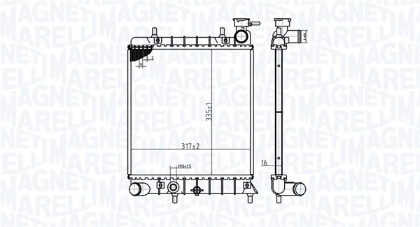 MAGNETI MARELLI Vízhűtő BM1748_MM