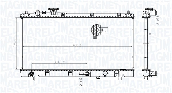 MAGNETI MARELLI Vízhűtő BM1752_MM