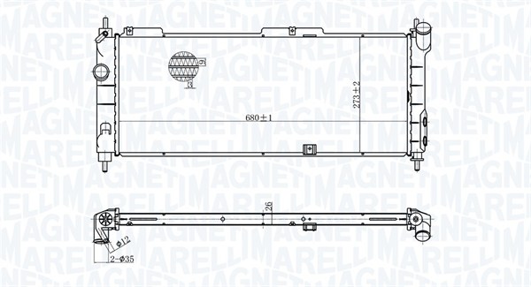 MAGNETI MARELLI Vízhűtő BM1753_MM