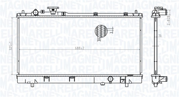 MAGNETI MARELLI Vízhűtő BM1754_MM