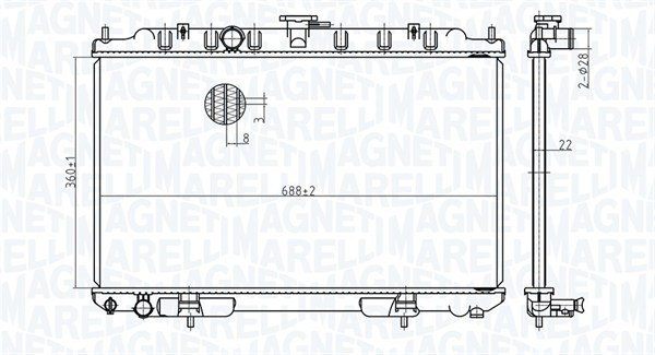 MAGNETI MARELLI Vízhűtő BM1757_MM