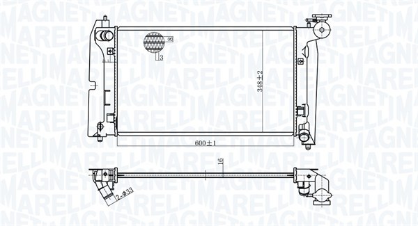 MAGNETI MARELLI Vízhűtő BM1758_MM