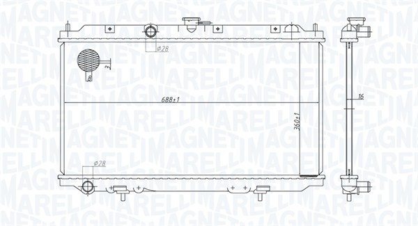 MAGNETI MARELLI Vízhűtő BM1762_MM