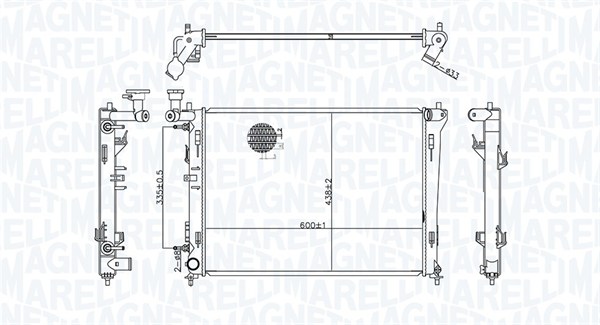 MAGNETI MARELLI Vízhűtő BM1766_MM