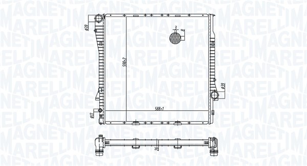 MAGNETI MARELLI Vízhűtő BM1777_MM