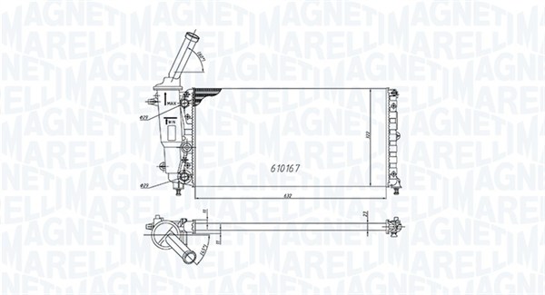 MAGNETI MARELLI Vízhűtő BM177_MM