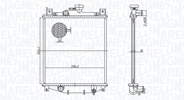 MAGNETI MARELLI Vízhűtő BM1784_MM