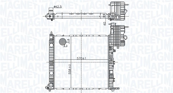 MAGNETI MARELLI Vízhűtő BM1785_MM