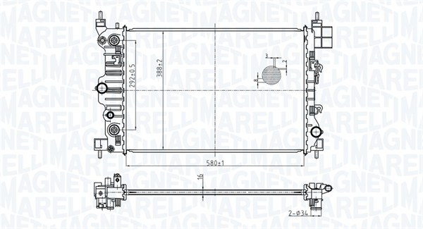 MAGNETI MARELLI Vízhűtő BM1789_MM