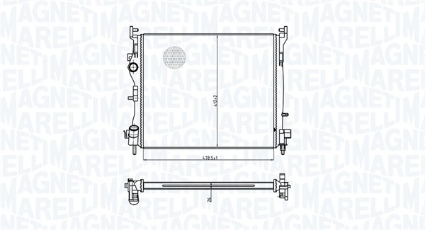 MAGNETI MARELLI Vízhűtő BM1793_MM