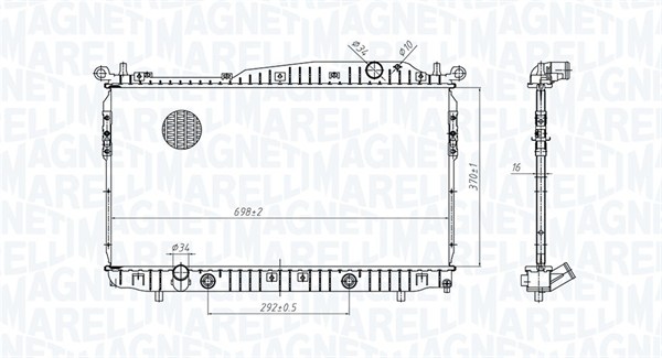 MAGNETI MARELLI Vízhűtő BM1796_MM