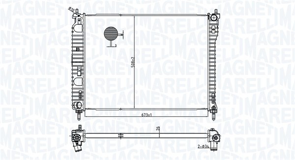 MAGNETI MARELLI Vízhűtő BM1798_MM