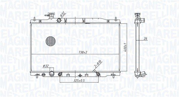 MAGNETI MARELLI Vízhűtő BM1799_MM